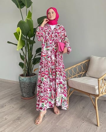 فستان قطن ايطالي راقي