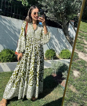 فستان قطن تركي جذاب