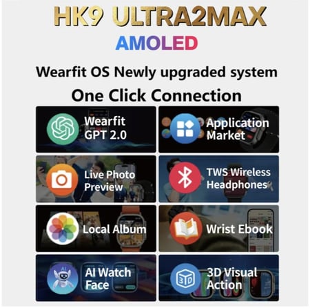 ساعة HK9 ULTRA2 MAX