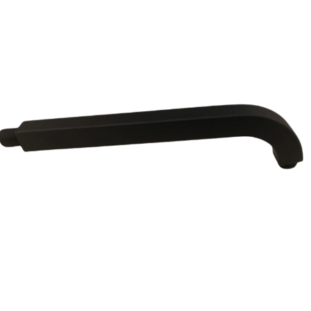 ماسورة دش جدار مطري 30 سم اسود مربع زاوية منحنية