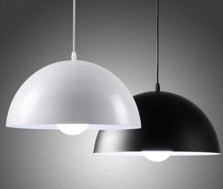 انارة معلقة E27 اسود راوند دروب Round Drop من روسلين