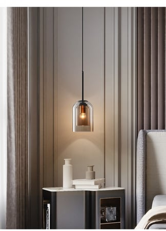 انارة معلقة E27 قزاز رمادي سبارو Sparrow من روسلين