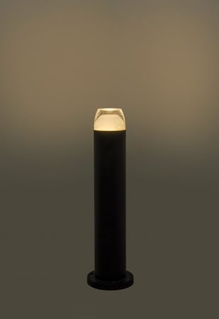 انارة حديقة لد اصفر قزاز كرستال اسود طول 60 سم من روسلين