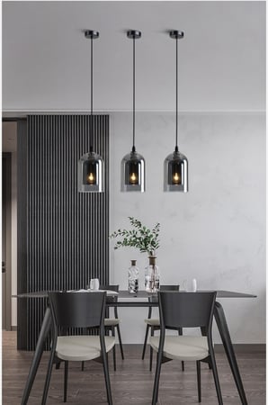 انارة معلقة E27 قزاز رمادي سبارو Sparrow من روسلين