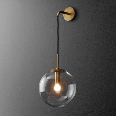 انارة جدارية ذهبي قزاز شفاف ليرا Lyra من روسلين