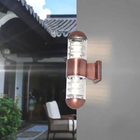 انارة جدارية E27 نحاسي اب داون