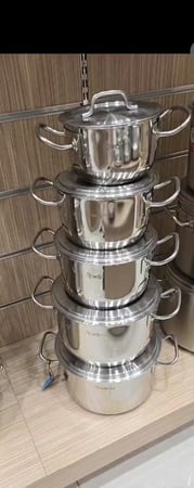 زيبرا estio طقم قدور ستيل 10 قطع لمعان عالي