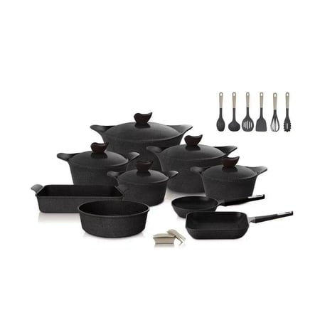 نيوفلام ايني جرانيت أواني طبخ كوري 20 قطعة متعدد الالوان