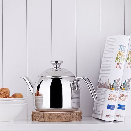 كوركماز دروبا براد شاي استيل 1.1ليتر -Korkmaz Droppa Tea Pot 1.1L - A051