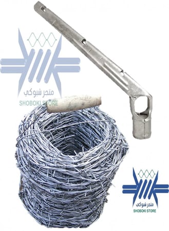 بالمتر الطولي-شبك اخضر مغلف ارتفاع 2.5م مع شائك