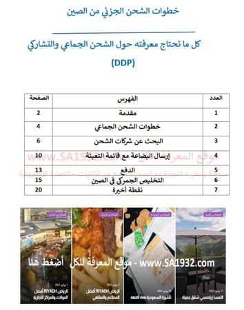 خطوات الشحن الجزئي من الصين - 20 صفحة