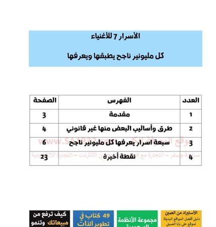للثراء 7 أسرار يعرفها كل مليونير ناجح اكتشفها - 23 صفحة