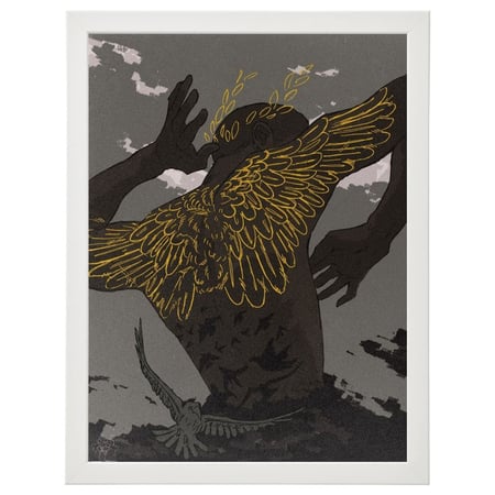 لوحة جناح الصقر ببرواز - جريتنس