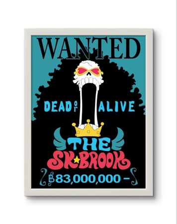 one piece brook wall decor wanted poster
