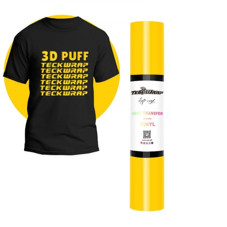 فينيل حراري منتفخ 3D,أصفر 006, 25x100 سم من تيك راب