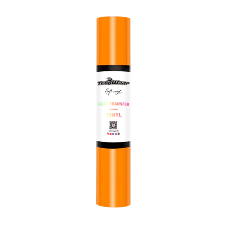 فينيل حراري سادة برتقالي 06، 30.48x100 سم من تيك راب