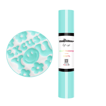 فينيل حراري منتفخ 3D,تركواز 10, 25x100 سم من تيك راب