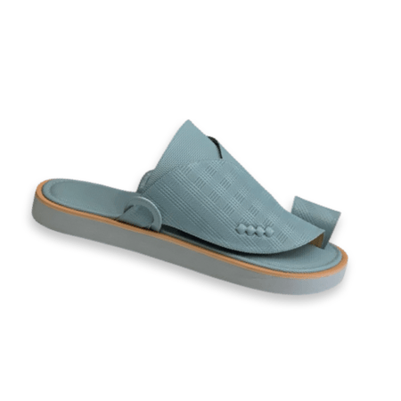 حذاء زبيري جلد بربري سماوي