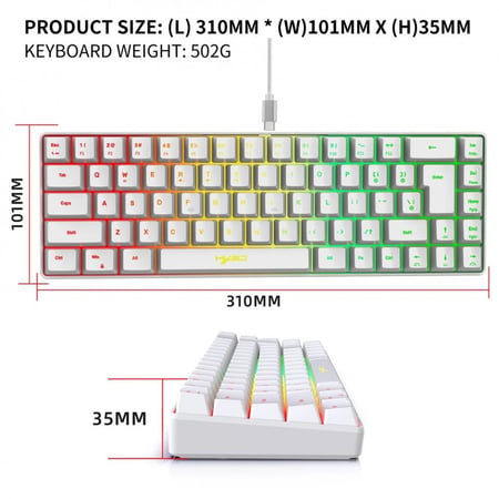 كيبورد V200 (  لون ابيض )