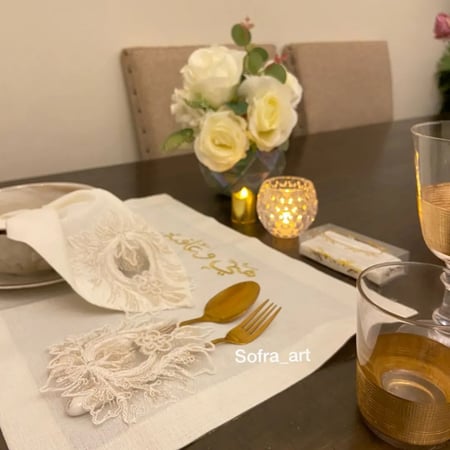 دانتيل بتطريز  هني وعافيه