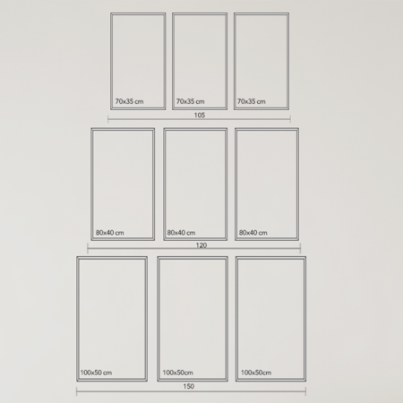 طقم من 3 لوحات مودرن