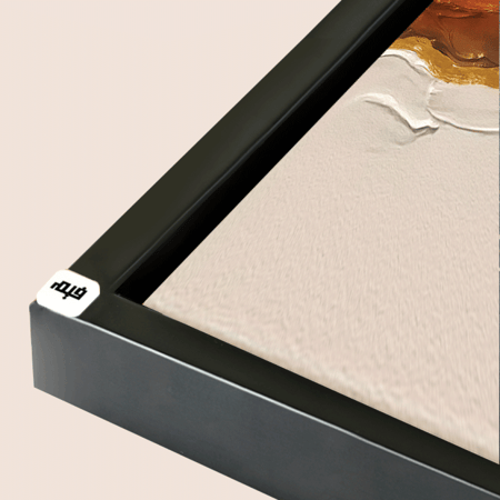 لوحة جدارية كانفس ، تداخل ألوان متموج - تدرجات البني النحاسي مع البيج والرمادي