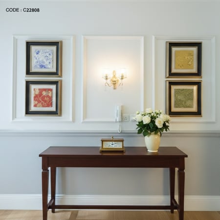 مجموعة لوحات كانفس لانماط زهور مختلفة واطار خارجي مزدوج