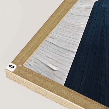 لوحة جدارية كانفس بتصميم تجريدي بتدرجات الكحلي والرمادي