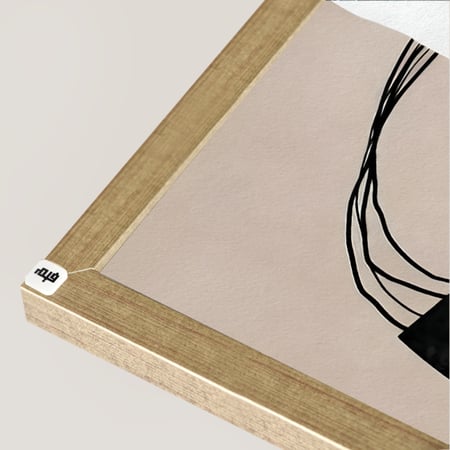 لوحة جدارية كانفس بتصميم لاشكل عشوائي وخطوط بتدرجات الابيض والاسود والبرتقالي