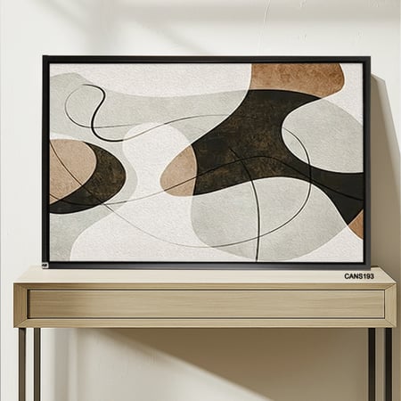 لوحة جدارية كانفس تداخل ألوان وظل تدرجات بني وبيج