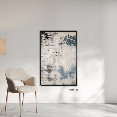 لوحة جدارية كانفس تدرجات الأزرق والأسود مع الأبيض