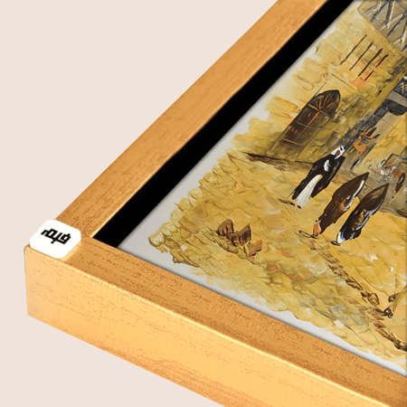 لوحة جدارية كانفس تمثل حياة البادية والتراث