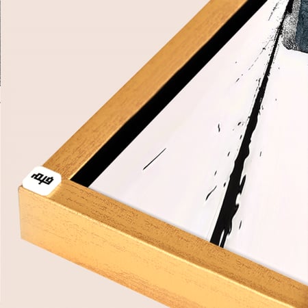 لوحة  جدارية كانفس بتدرجات الازرق والاسود والابيض