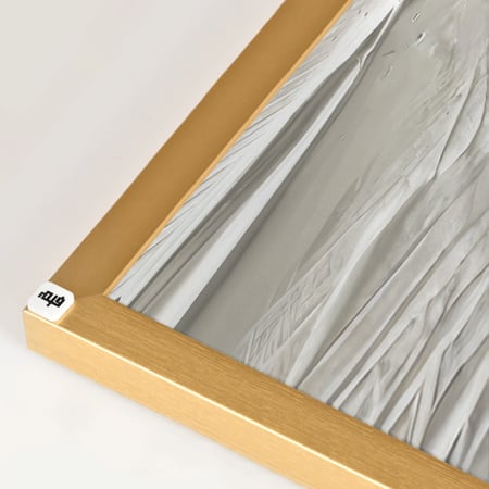 لوحة  جدارية كانفس ، طابع جبسي - تدرجات البني مع البيج والأبيض