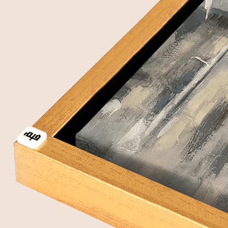 لوحة جدارية كانفس أشخاص وجو ممطر بطابع مائي تدرجات أسود ورمادي وأبيض