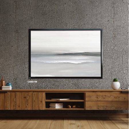 لوحة جدارية كانفس تداخل ألوان تدرجات أبيض ورمادي