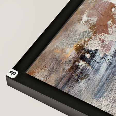 لوحة جدارية كانفس ، تداخل ألوان - تدرجات البني والبيج مع الأبيض والأزرق