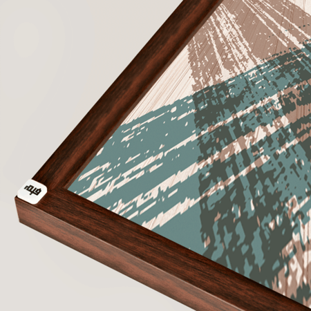 لوحة جدارية كانفس ، ( توكل ) - تدرجات البيج مع الأخضر والأسود