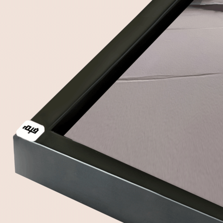 لوحة  جدارية كانفس ، طابع جبسي - تدرجات البني مع البيج والأبيض