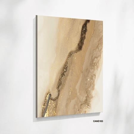 لوحة جدارية كانفس طابع رخامي تدرجات البني والبيج