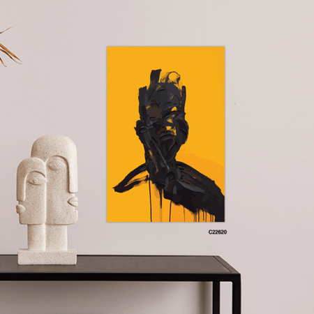 لوحة جدارية شكل بشري باسلوب تجريدي