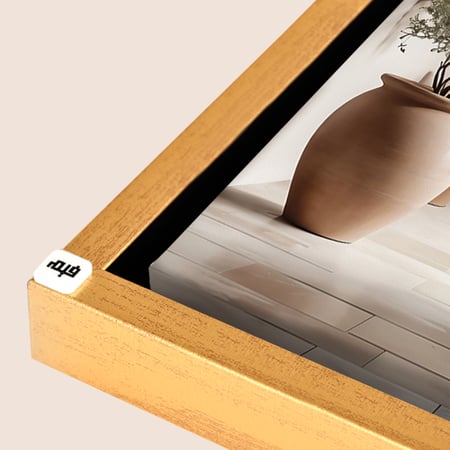 لوحة جدارية كانفس مزودة بعلاقات معدنية فازة