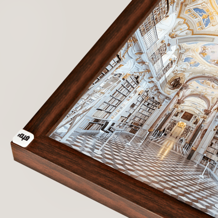 لوحة جدارية كانفس مقسمة مكتبة من العصر الفكتوري