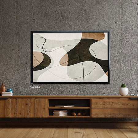 لوحة جدارية كانفس تداخل ألوان وظل تدرجات بني وبيج