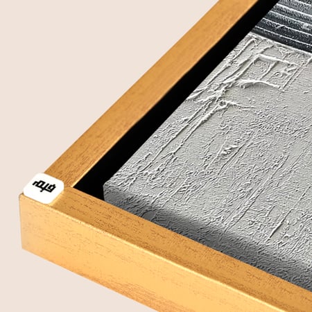 لوحة جدارية كانفس ، طابع جبسي - تدرجات الأسود مع الأبيض