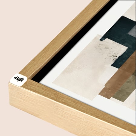 لوحة جدارية كانفس بتصميم تجريدي بتدرجات الازرق والرمادي والبيج