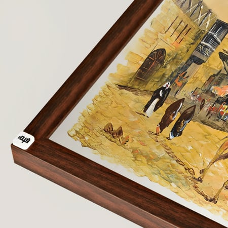 لوحة جدارية كانفس تمثل حياة البادية والتراث