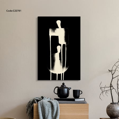 لوحة جدارية كانفس بتصميم لاشكال تجريدية