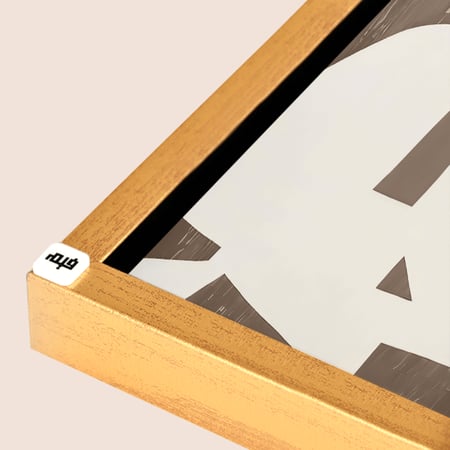 لوحة جدارية كانفس تصور اشكال عشوائية متدخلة بتدرجات البيج والبني