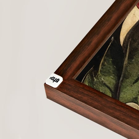 لوحة جدارية كانفس تصور زهور وفازة عملاقة ومرايا بين قطع الكانفس